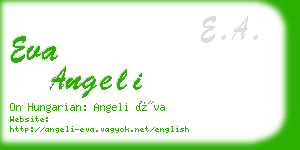 eva angeli business card